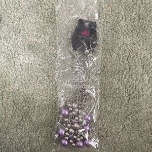 Paparazzi Silver and Lavender Phone Charm